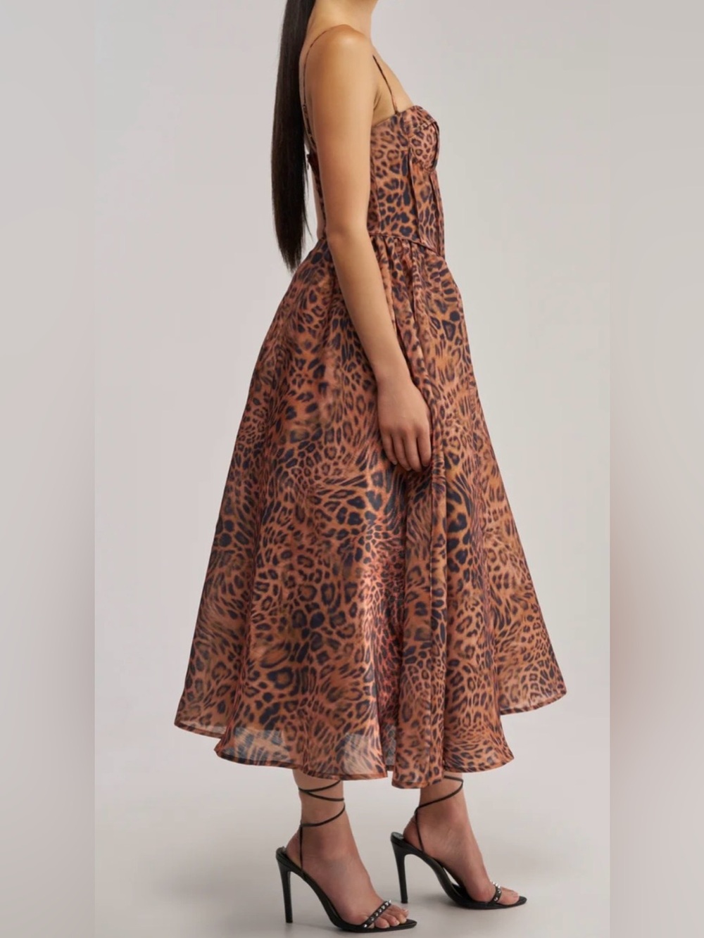 Brand New without tag AKIRA Cheetah Sisters Midi Dress - Picture 2 of 5